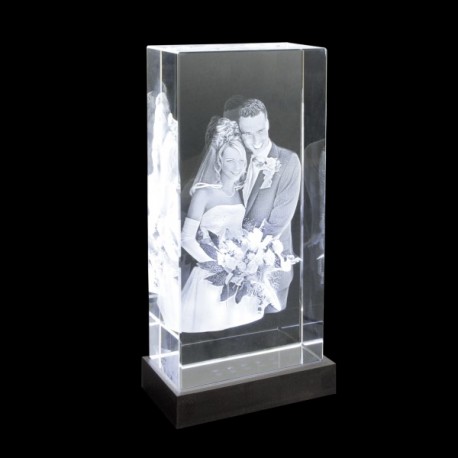 100X200X50mm-Gravure 3D-Bloc vertical -  - Statuettes  Photos, Gravure 3D, Cadeaux personnalisés